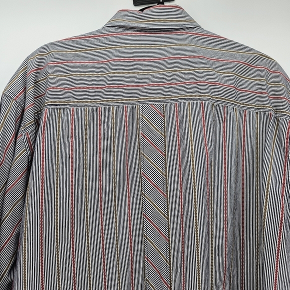 Tommy Bahama cream stripe button downs mens shirt 12xl big and tall - Picture 11 of 11